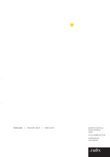 .radix · Logo / Corporate Design · Briefkopf · 1999