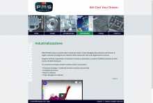 PMS-System Erste Webseite der Firma PMS-System, Lumezzane/Italien (2015): (ersetzt durch neues Design)